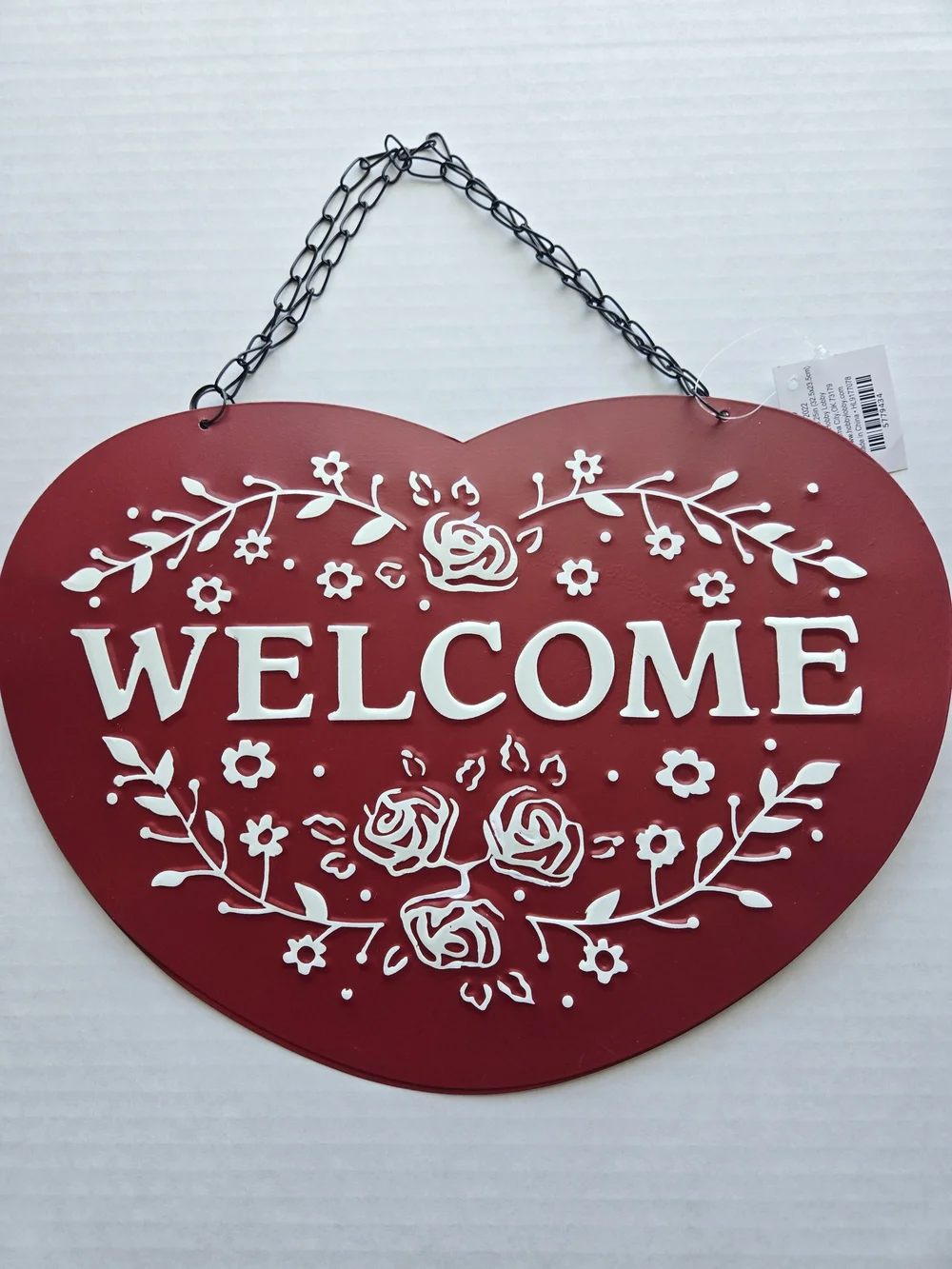 Hobby Lobby 2 Red Heart Welcome Signs And Silver Sweet Like Candy Sign - NWT